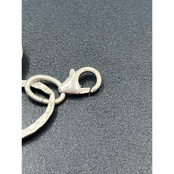 Artisan Sterling Silver White Freshwater Pearl Ladybug Link Charm Bracelet - Picture 9 of 13